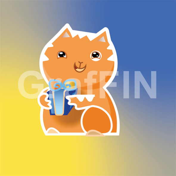 Graphic illustration of a cat |  Graficzna ilustracja kota