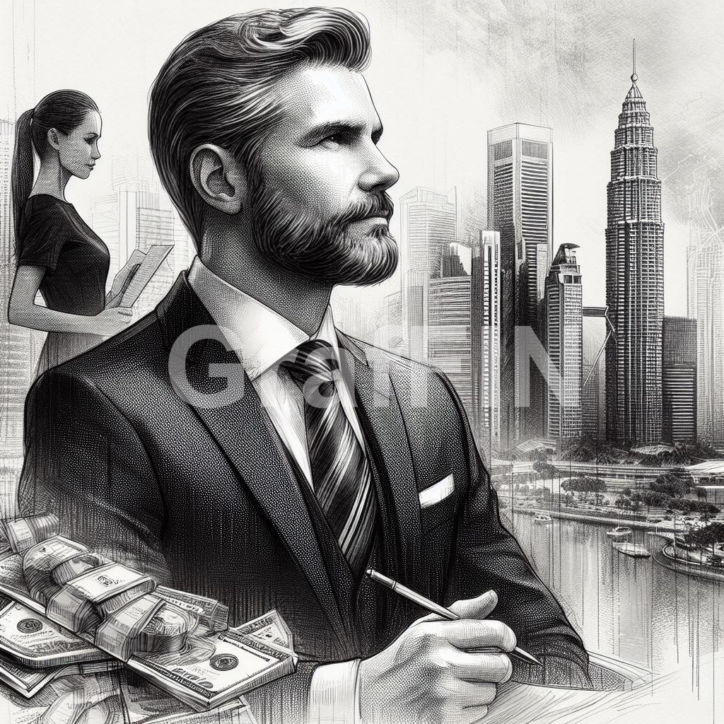 A sketch of financial managers portrate | Szkic portretu menedżerów finansowych