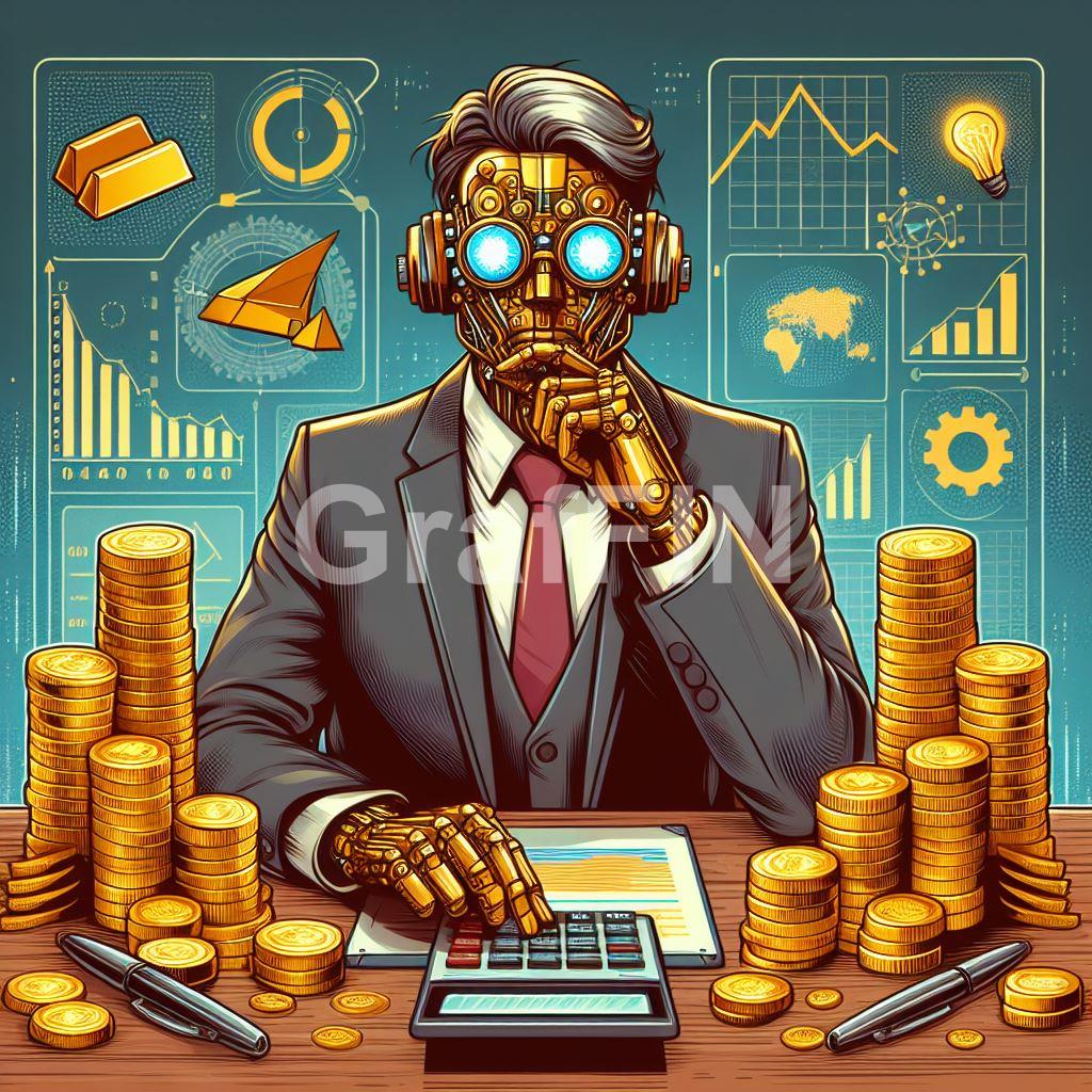 An illustration of a financial manager in steam punk style | Ilustracja przedstawiająca menadżera finansowego w stylu steampunkowym