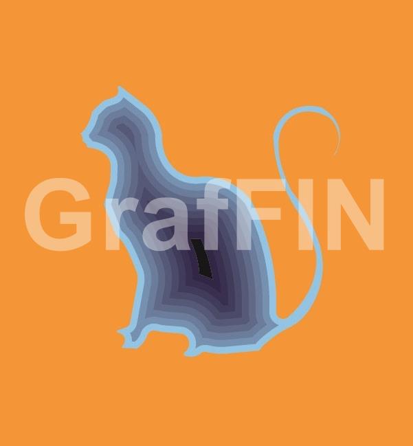 A graphic illustacion of cat | Graficzna ilustracja kota