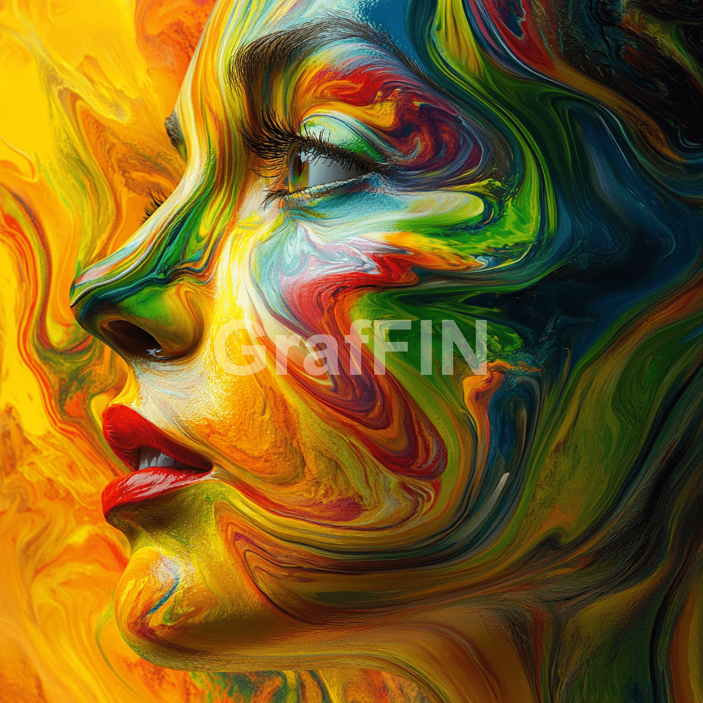 This piece illustrates a surreal landscape where an artist's imagination comes to life. Floating canvases, mystical creatures, and surrealistic elements combine to depict the limitless possibilities of artistic creation, where dreams and reality intertwine.