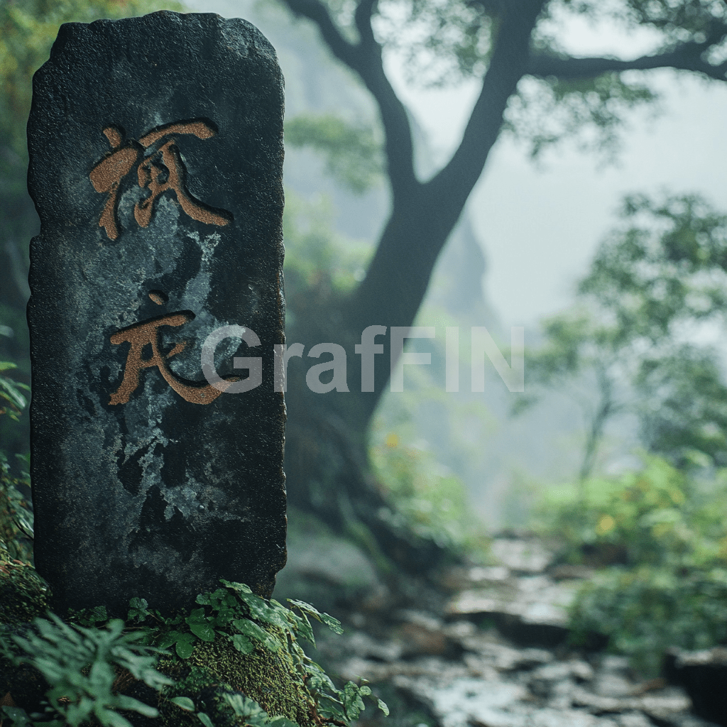 An illustration capturing the moment a brush meets paper, creating the first stroke of a beautiful kanji character. The simplicity of the scene highlights the purity and focus required in Japanese calligraphy, with ink slowly spreading across the textured rice paper, symbolizing the flow of energy and intention in each stroke.

