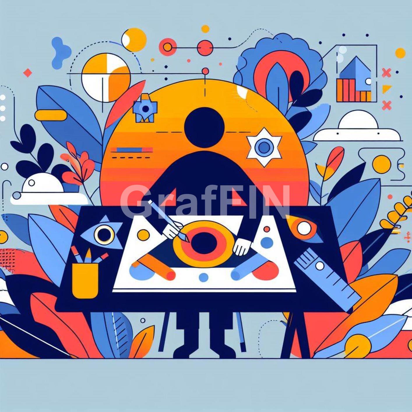 A bold and modern graphic capturing the essence of marketing strategies